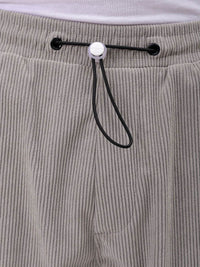 The Indian Garage Co Men Textured Tapered Fit Trousers