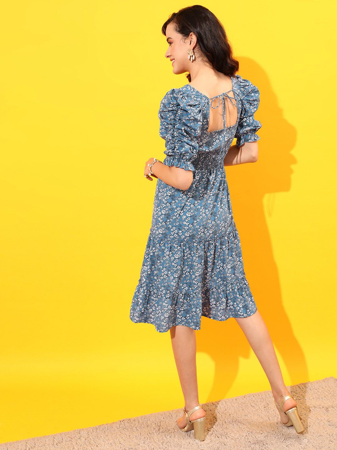 STREET 9 Floral Georgette A-Line Dress