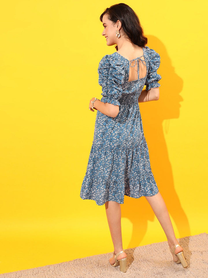 STREET 9 Floral Georgette A-Line Dress
