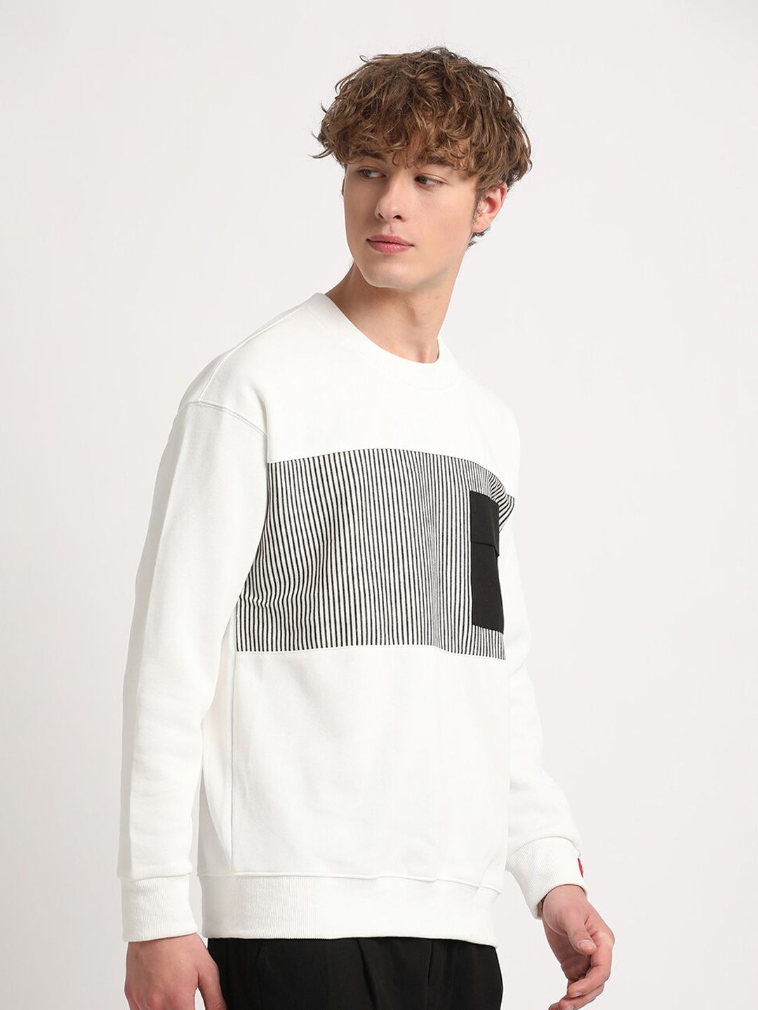 THE BEAR HOUSE Striped Round Neck Sweatshirt