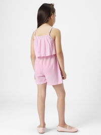 Nauti Nati Girls Striped Pure Cotton Playsuit