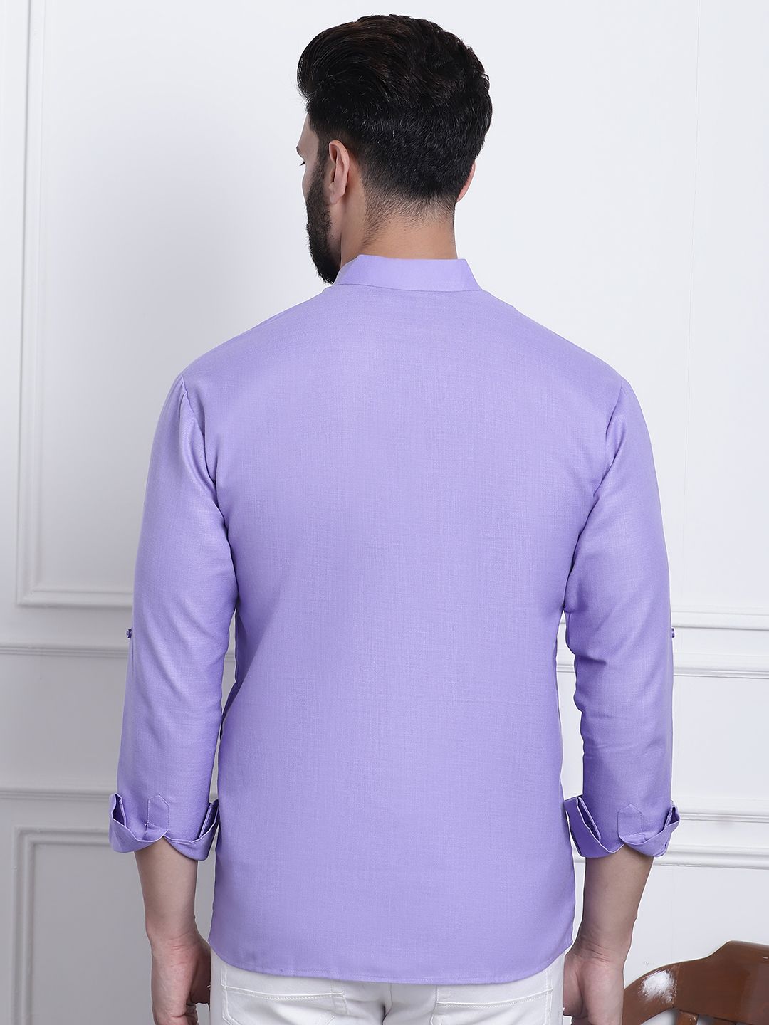 SOJANYA Men Purple Solid Kurta