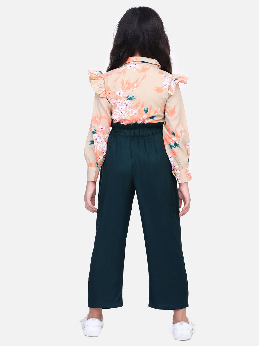 Cutiekins Girls Printed Long Sleeves Top With Palazzos