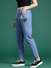 DressBerry Women Boyfriend Fit Embellished Stretchable Jeans