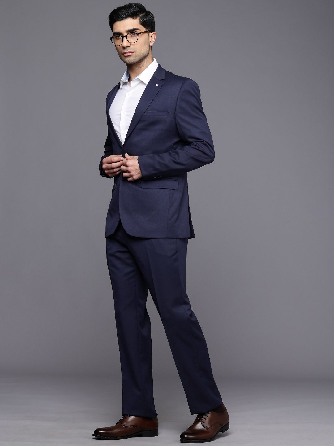Raymond Notched Lapel Single-Breasted Formal 2 Piece Suits