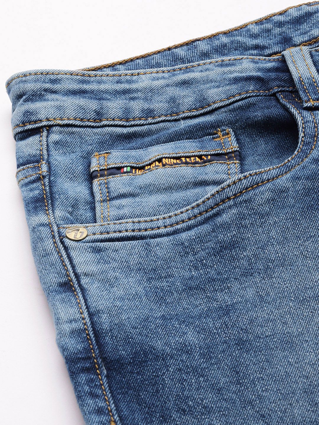 The Indian Garage Co Men Straight Fit Light Fade Jeans