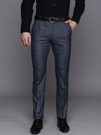Raymond Men Textured Slim Fit Trousers
