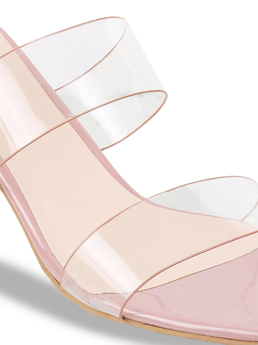 Metro Two Strap Open Toe Slim Heels