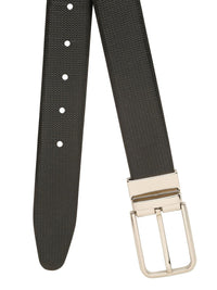 Teakwood Leathers Men Textured Leather Reversible Formal Belt