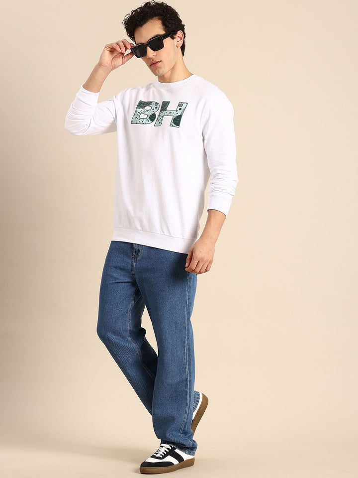 Being Human Brand Logo Printed Pure Cotton Sweatshirt
