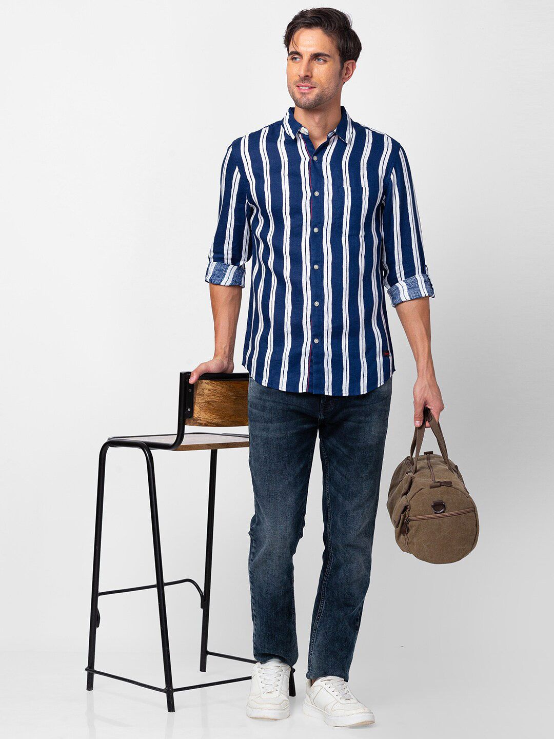 SPYKAR Men Slim Fit Multi Striped Casual Shirt