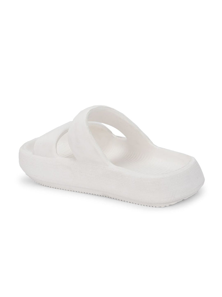 HRX by Hrithik Roshan Men White Rubber Sliders