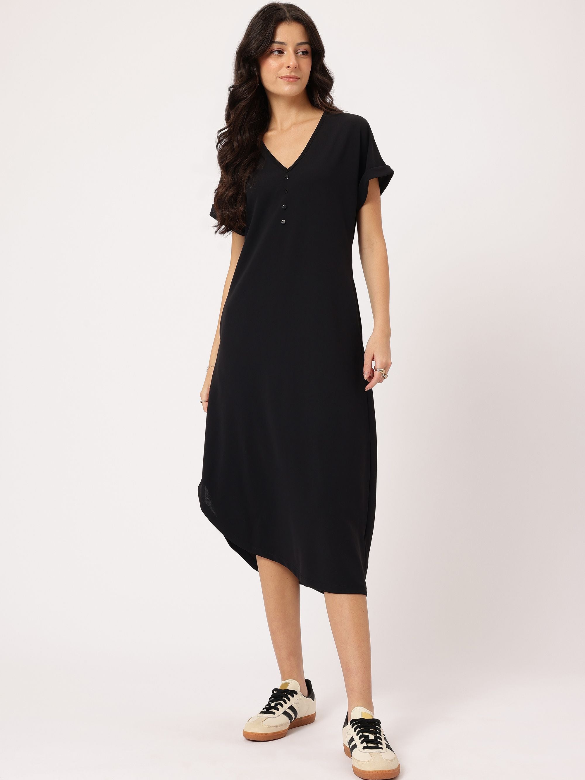 DressBerry Timeless Classics Extended Sleeves Sheath Midi Dress