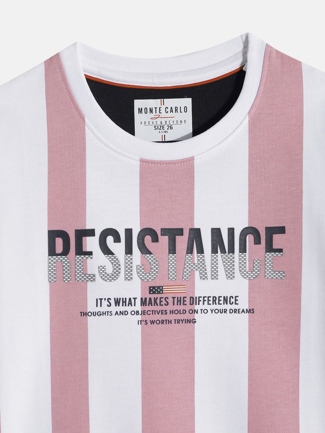 Monte Carlo Boys Striped & Printed Detail Pure Cotton Sweatshirt