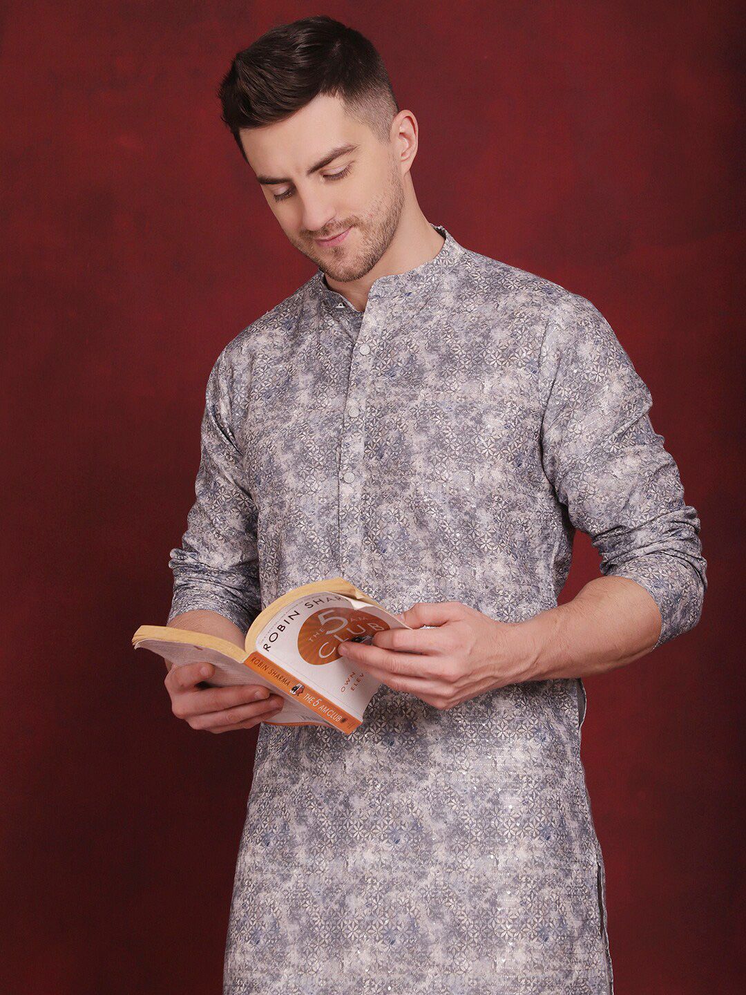 Anouk Floral Printed Regular Cotton Kurta With Pyjamas