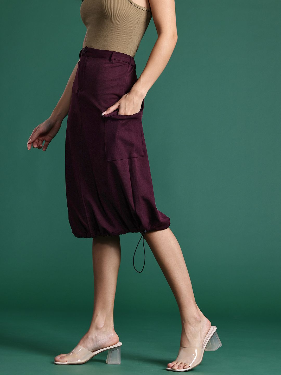 DressBerry Cargo Style Toggled Skirt