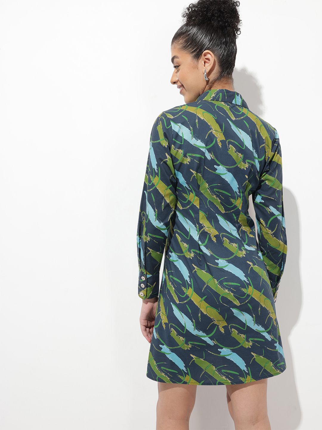 DressBerry Boxed & Bold Printed Shirt Dress