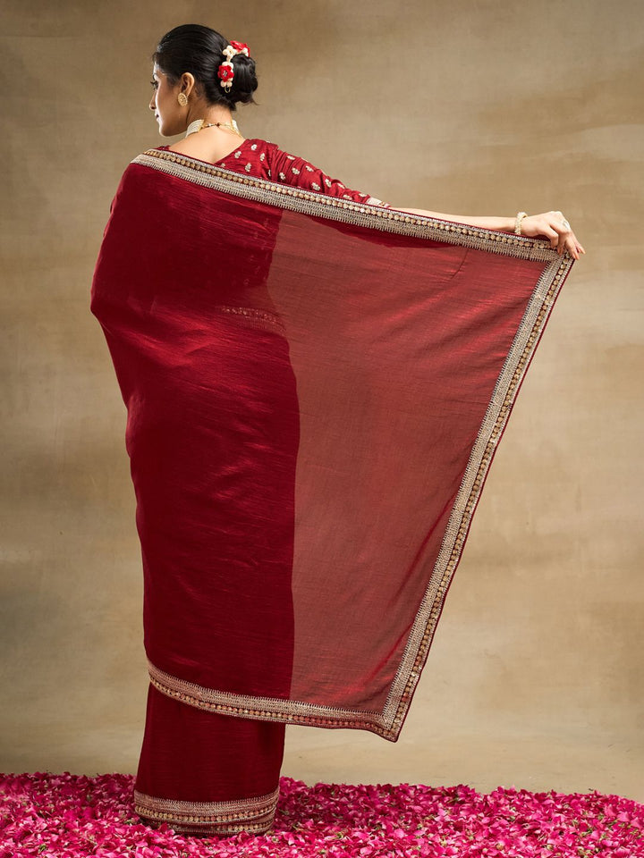 Saree Sutera Tulen Bersulam kasee