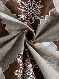 Moda Rapido X KLOTTHE Brown Geometric 400 TC Single Bedsheet with 1 Pillow Covers