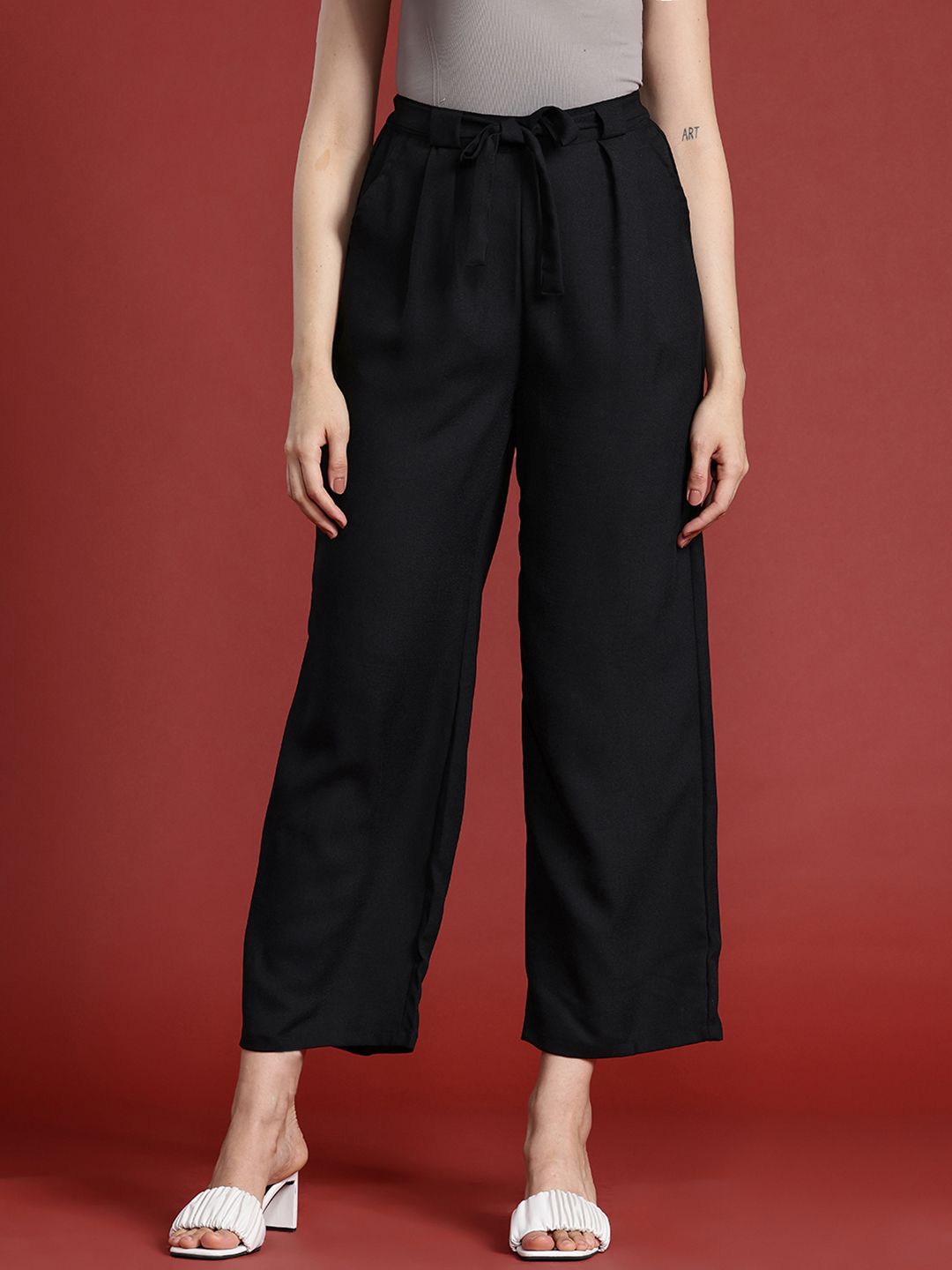 all about you Women High-Rise Pleated Trousers
