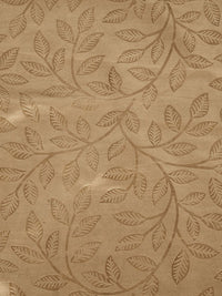 Cortina Set of 2 Bronze-Coloured Embossed Leaf Print Polyester Window Curtains