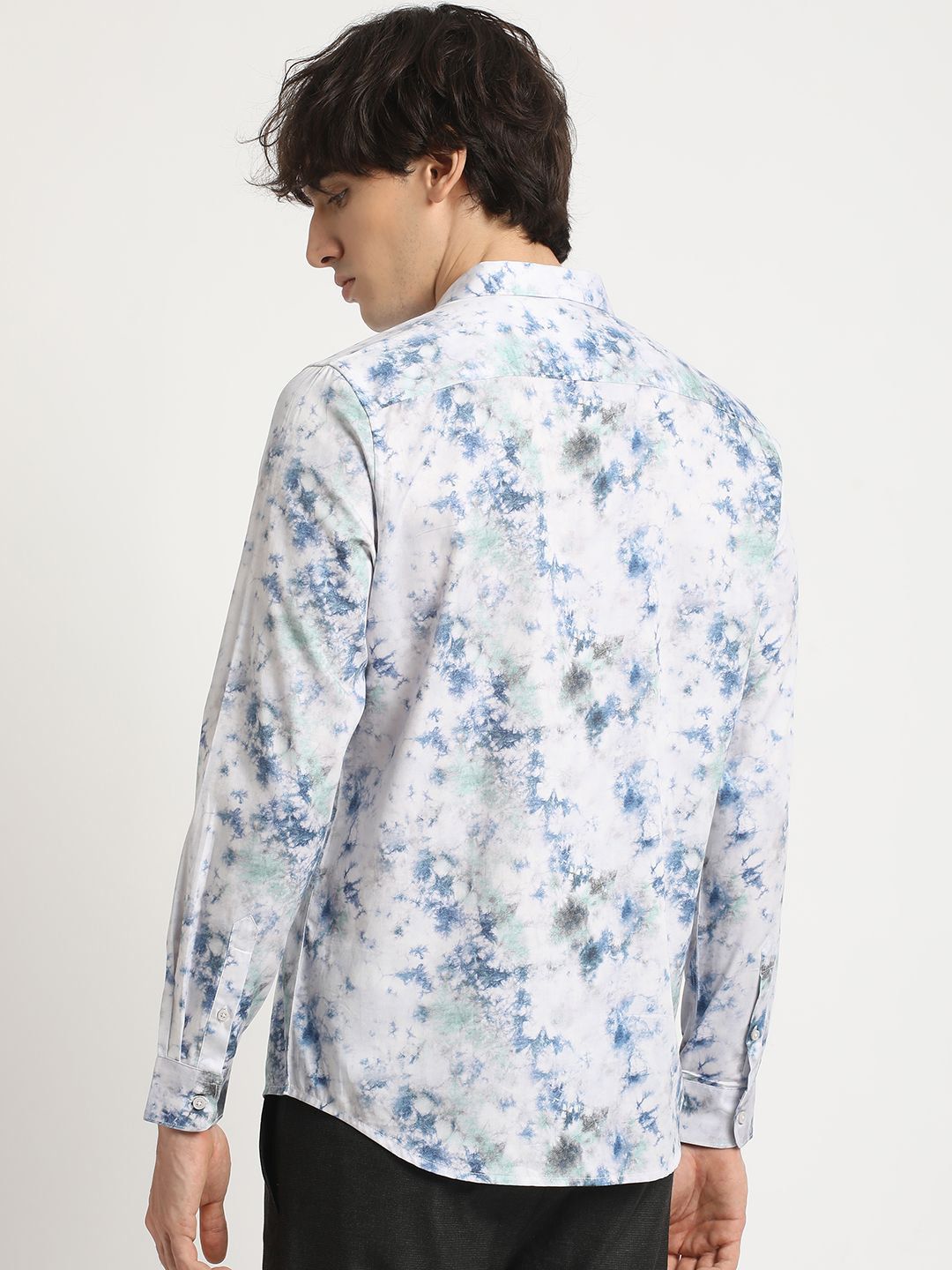 THE BEAR HOUSE Men's Printed Slim Fit Casual Shirt