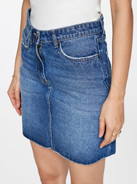 AND Pure Cotton Straight Mini Denim Skirt