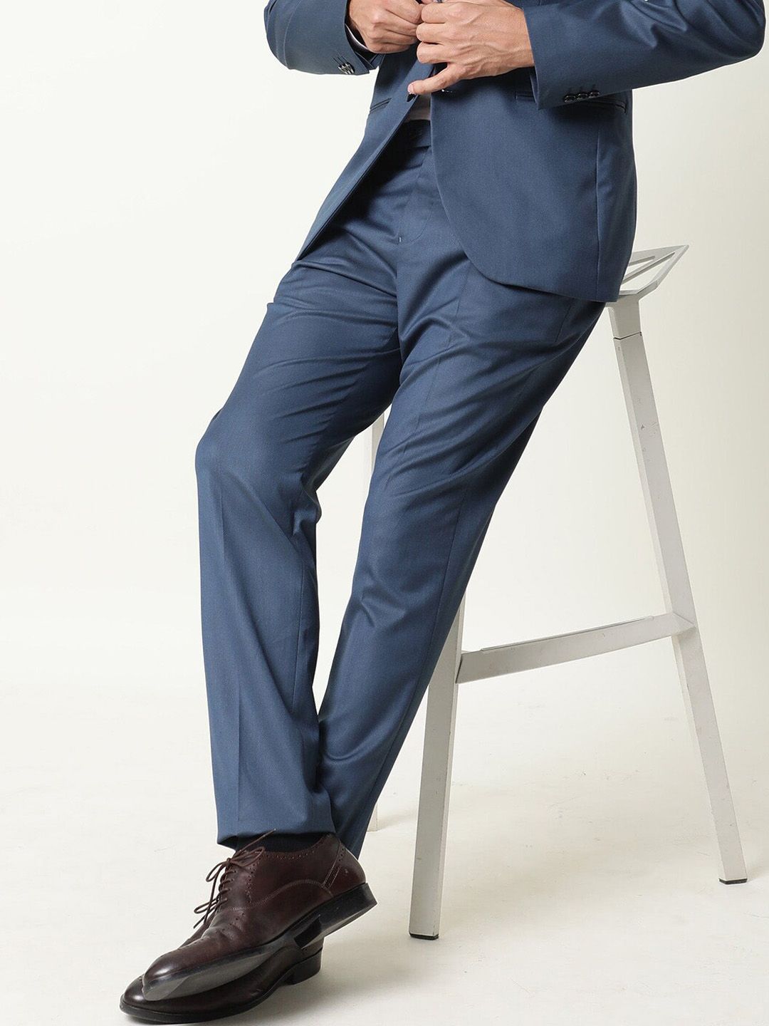 RARE RABBIT Men Lingo Mid-Rise Slim Fit Trouser