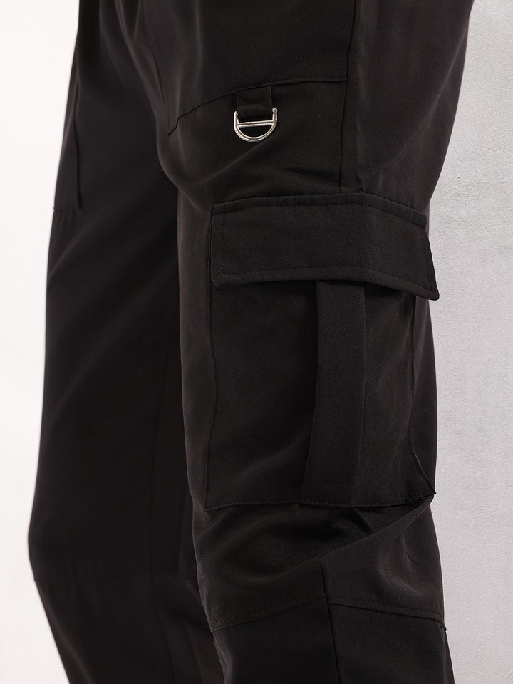 HRX by Hrithik Roshan Men Panelled Mid-Rise Rapid-Dry Training Cargos