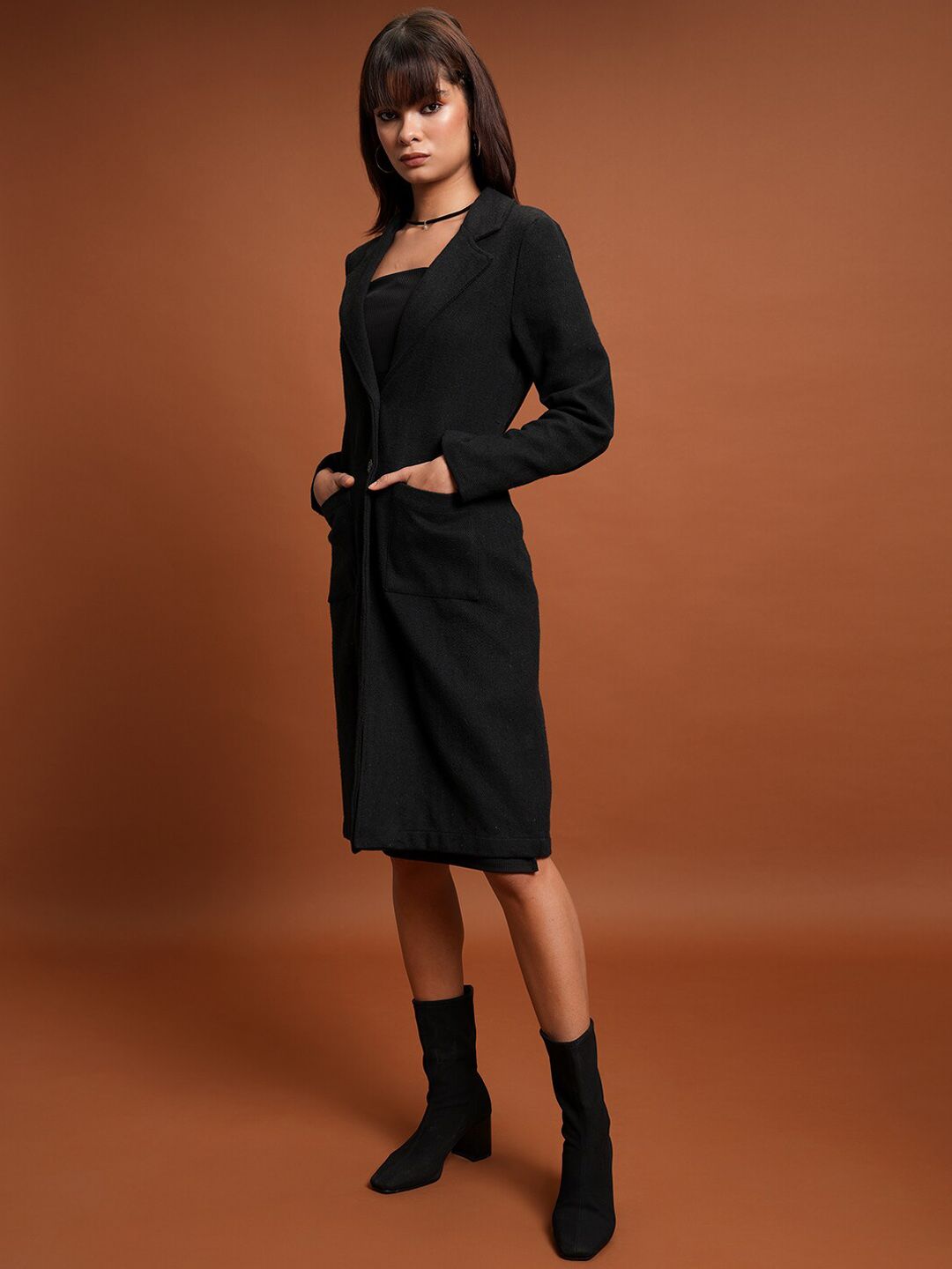 CHIC BY TOKYO TALKIES Lapel Collar Overcoat