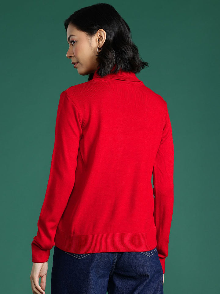 DressBerry Sequin Detailed Turtle Neck Pullover