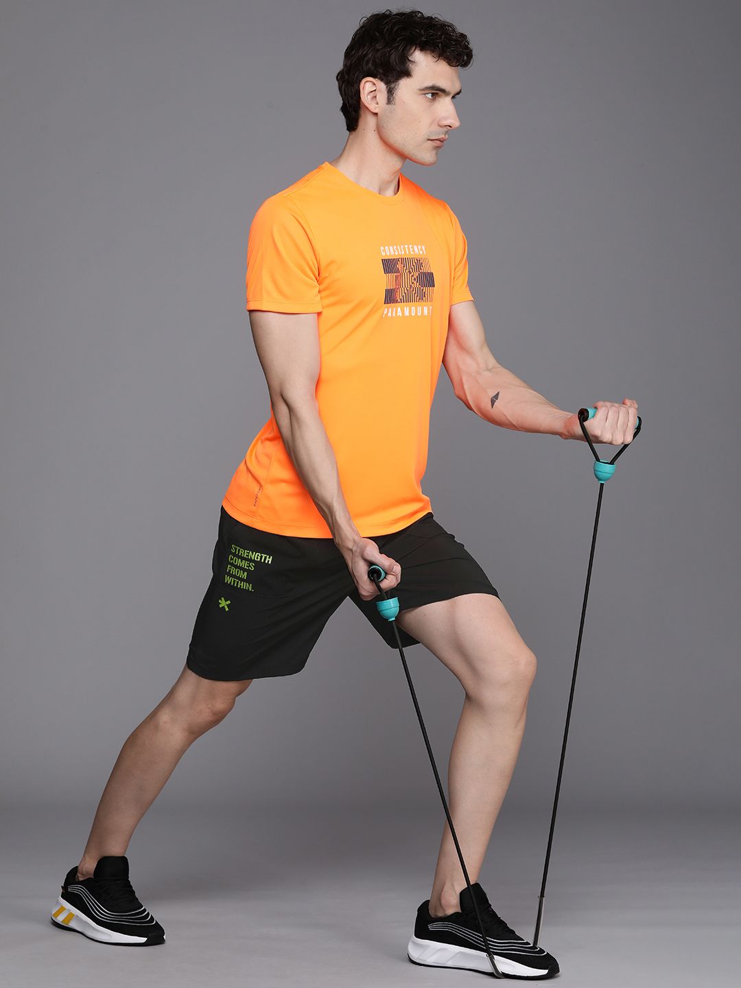 HRX by Hrithik Roshan Men Rapid Dry Antimicrobial Finish Mid-Rise Training Shorts