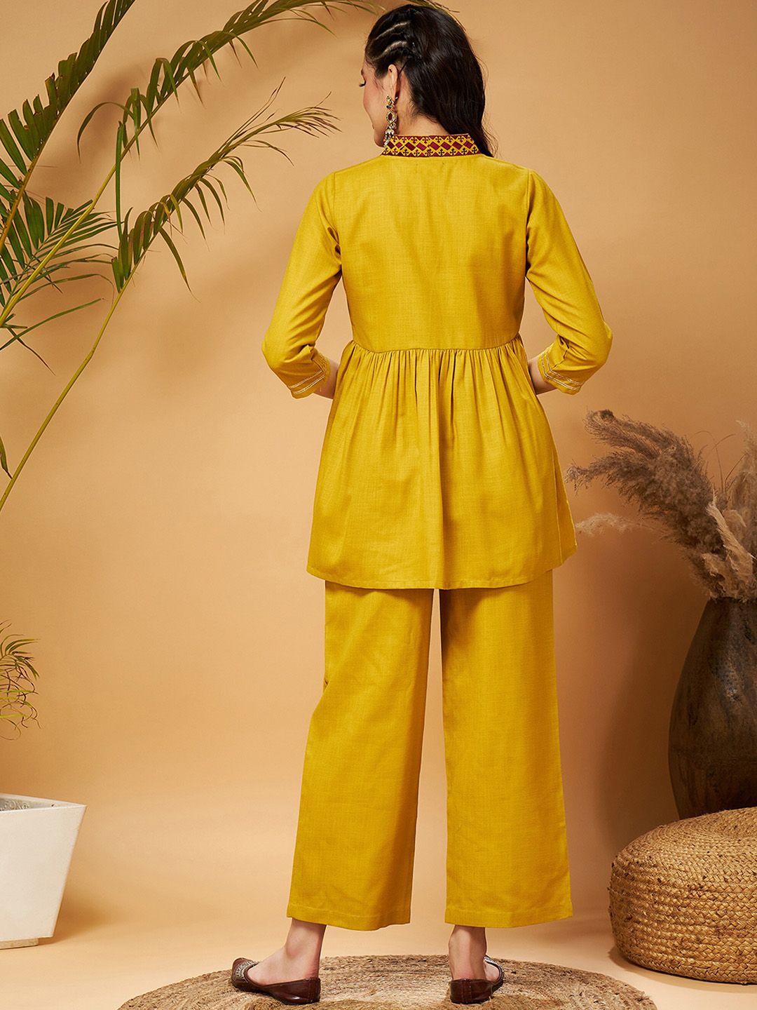 Shae by SASSAFRAS Mustard Yellow Empire Tunic With Trouser