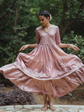W Purple Ethnic Maxi Midi Dress