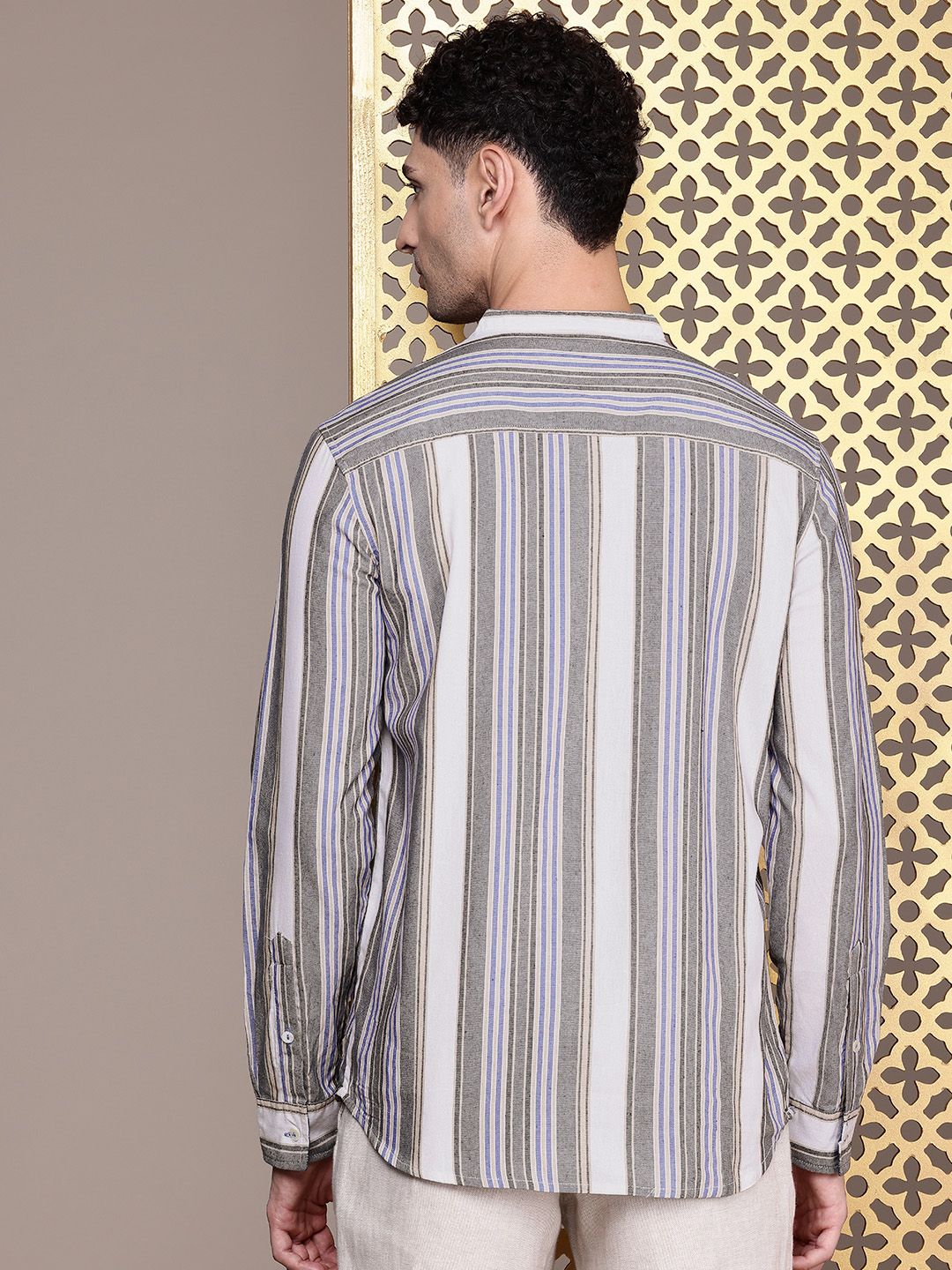 House of Pataudi Striped Rozana Kurta