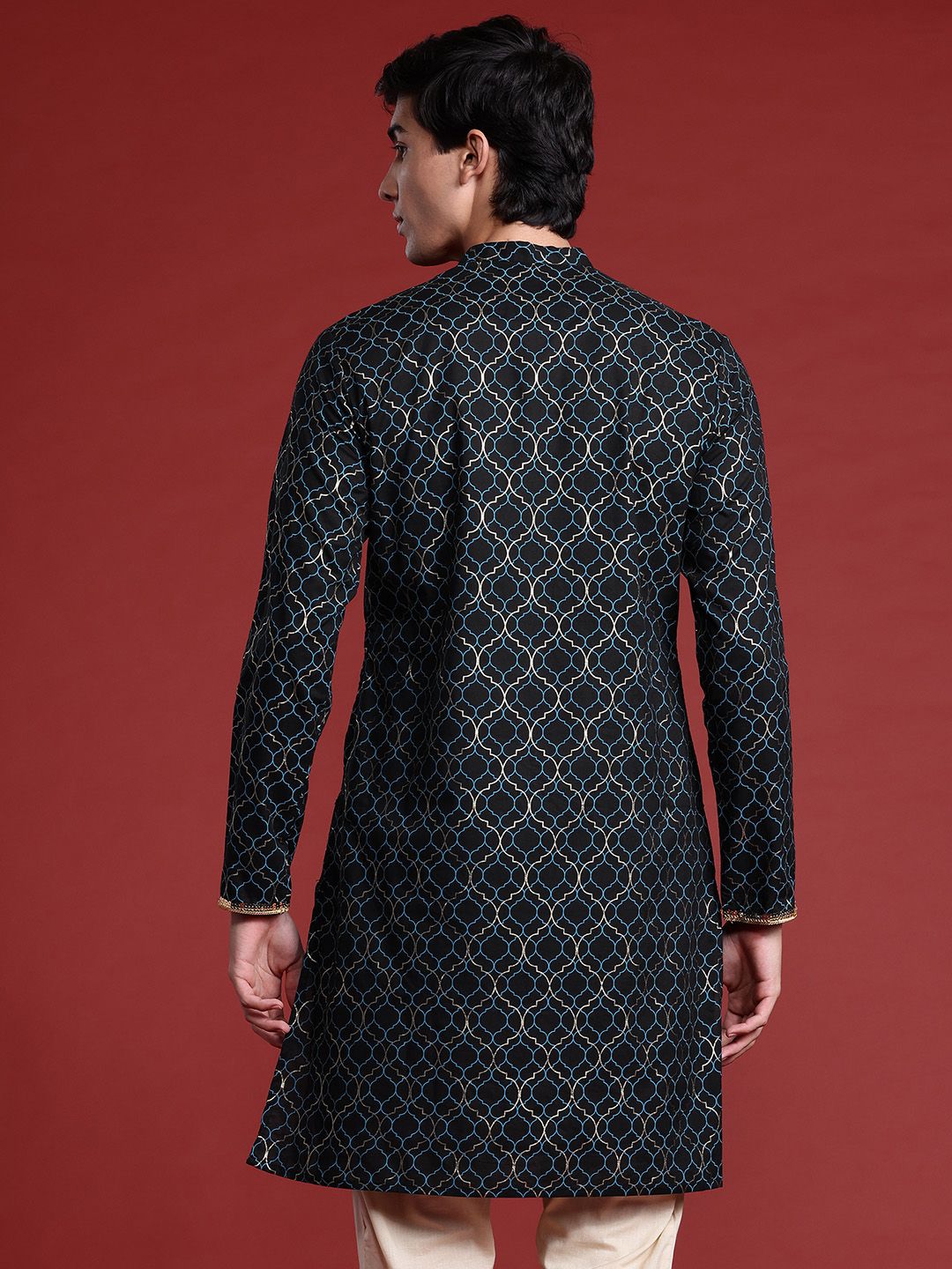 Anouk Geometric Print Straight Kurta