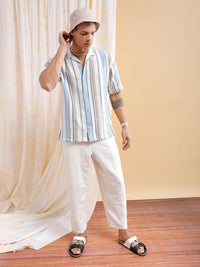 The Indian Garage Co Men Relaxed Fit Striped Resortwear Shirt