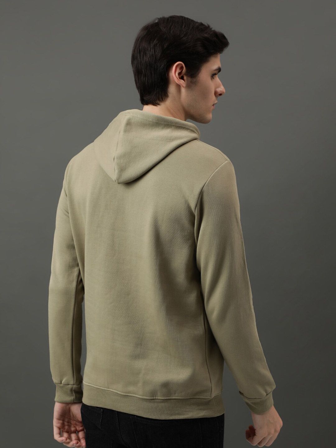 ADRO Graphic Printed Cotton Hooded Sweatshirt
