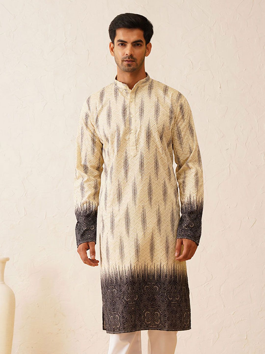 SOJANYA LUXE Men Ethnic Motifs Straight Kurta