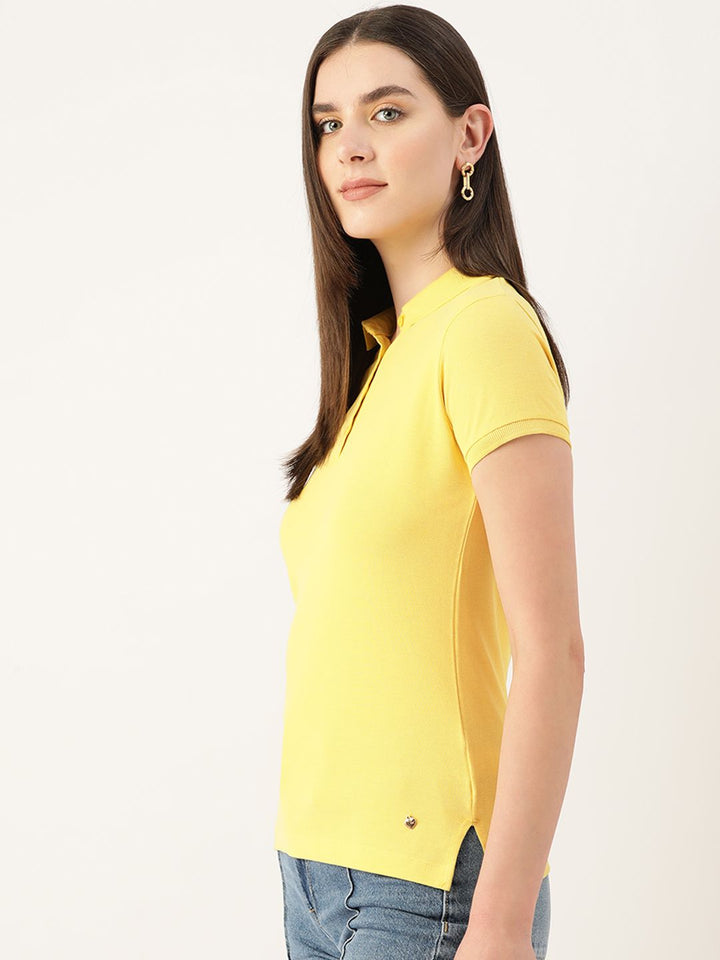 Monte Carlo Polo Collar Pure Cotton T-shirt