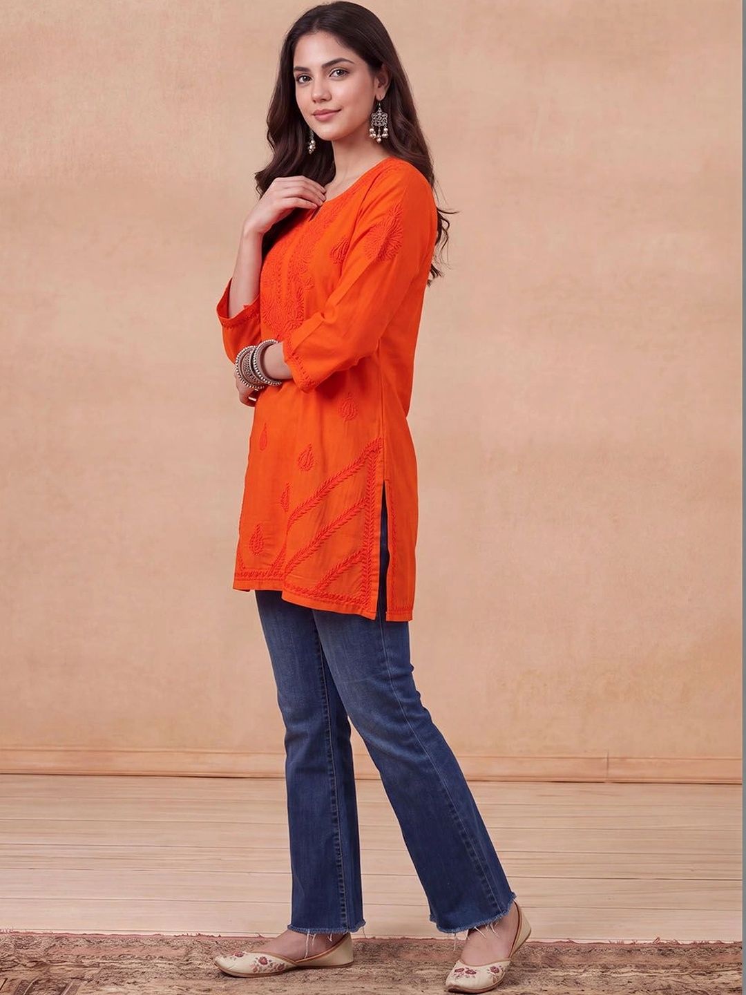 House of Chikankari Women Embroidered Chikankari Kurta