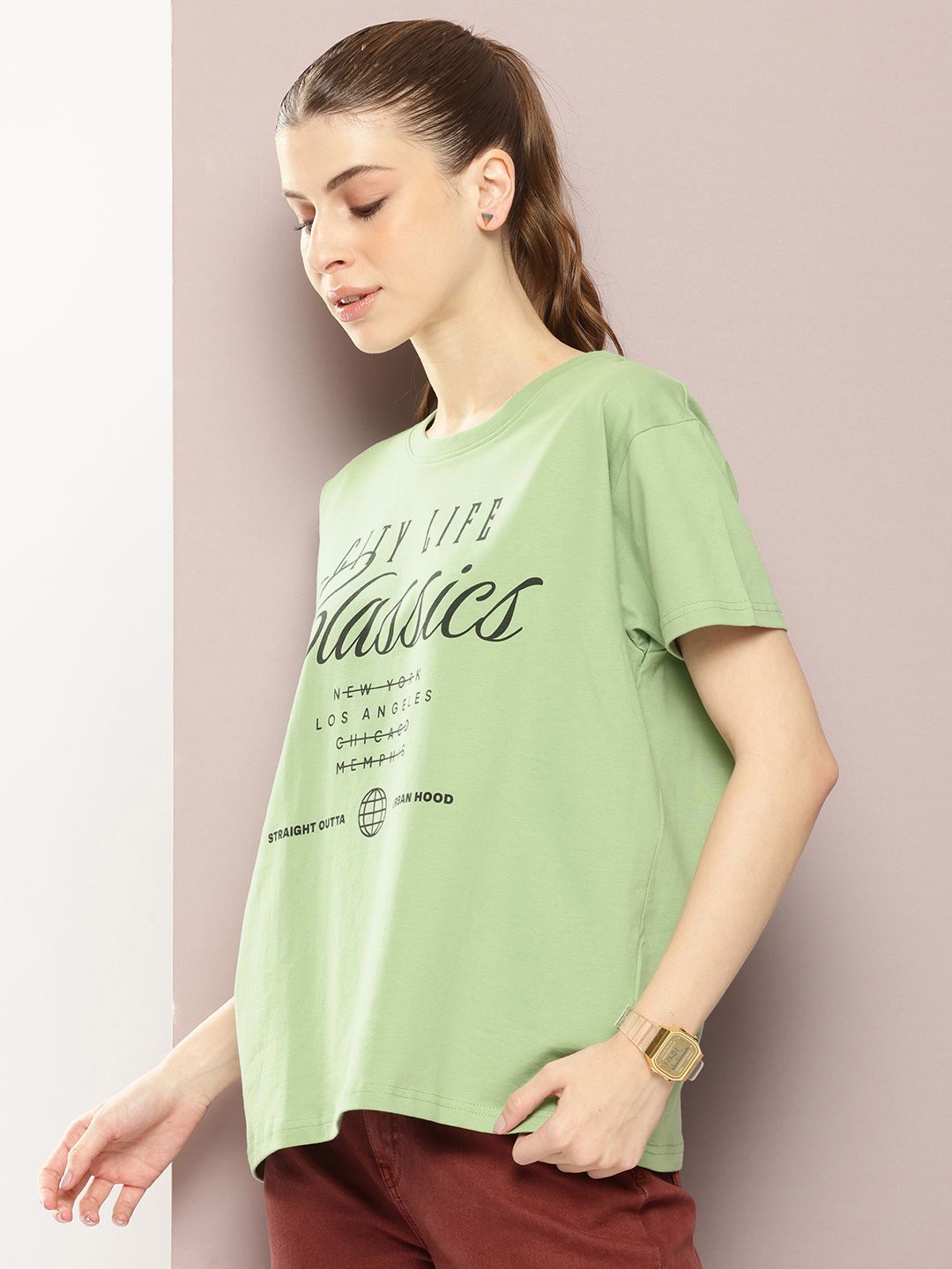 DILLINGER Typography Printed Pure Cotton Boxy T-shirt