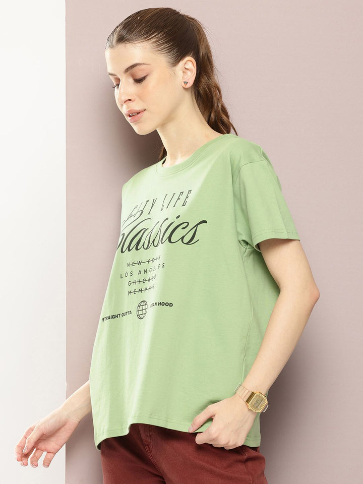 DILLINGER Typography Printed Pure Cotton Boxy T-shirt