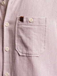 Locomotive Men Light Pink Dobby Textured Checked Utility Pocket Regular Shirt