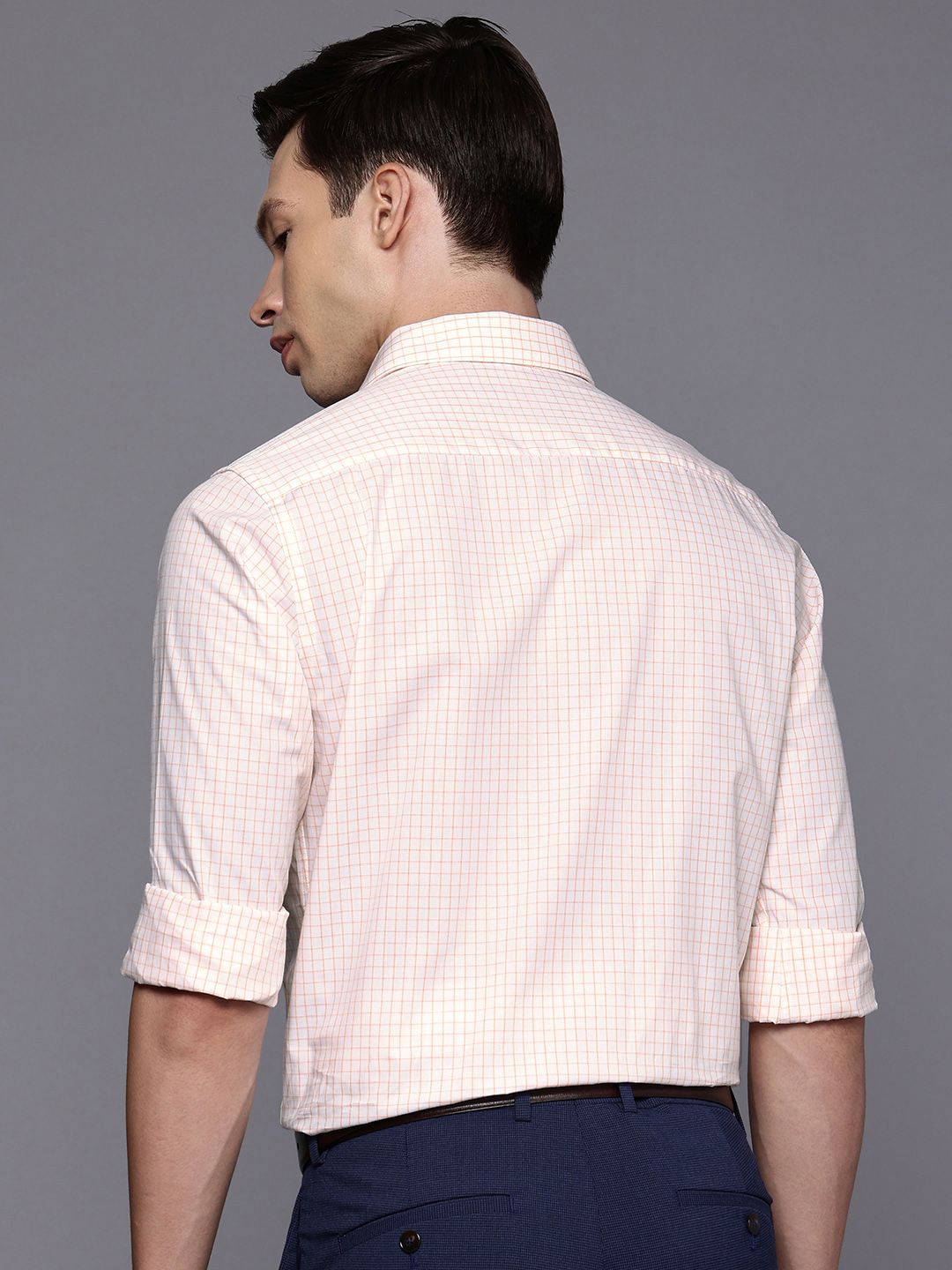Raymond Slim Fit Checked Pure Cotton Formal Shirt