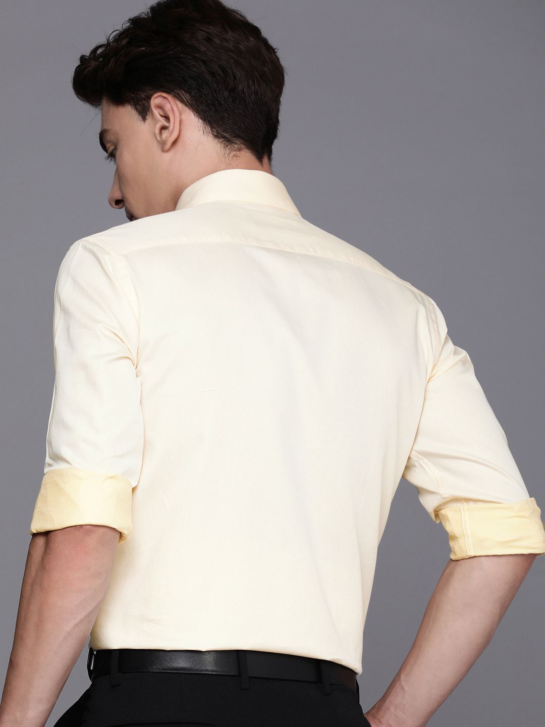 Raymond Textured Slim Fit Pure Cotton Formal Shirt