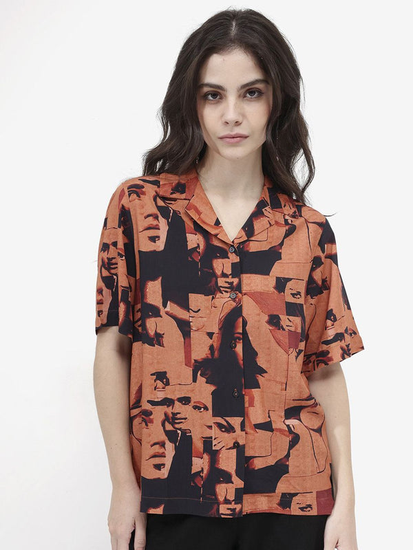 RAREISM Print Cotton Top