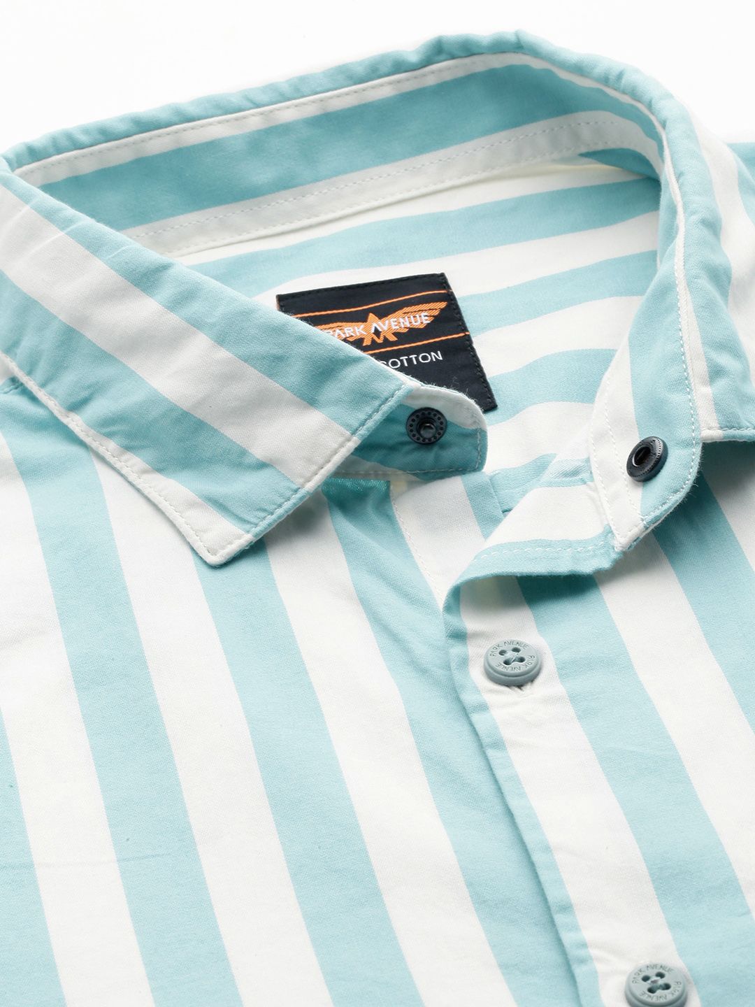 Park Avenue Slim Fit Striped Pure Cotton Casual Shirt