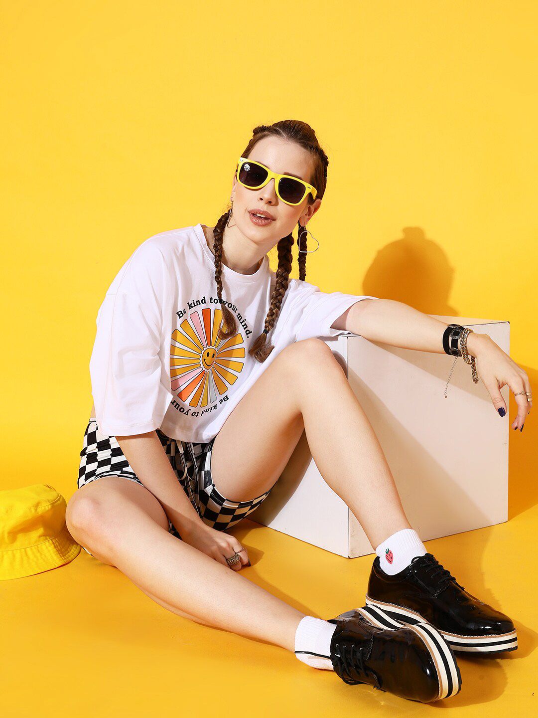 STREET 9 Women Classic White Printed Tshirt
