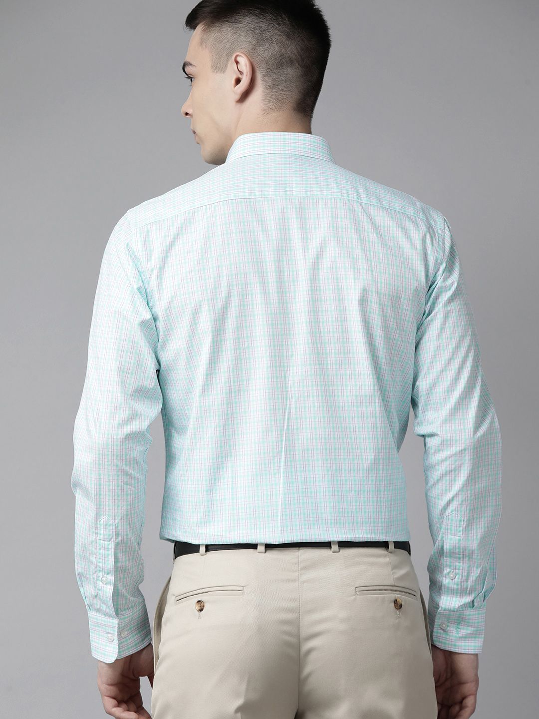 Park Avenue Pure Cotton Slim Fit Checked Formal Shirt
